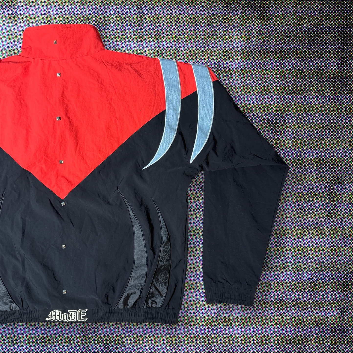 DENIM PATCHWORK WINDBREAKER