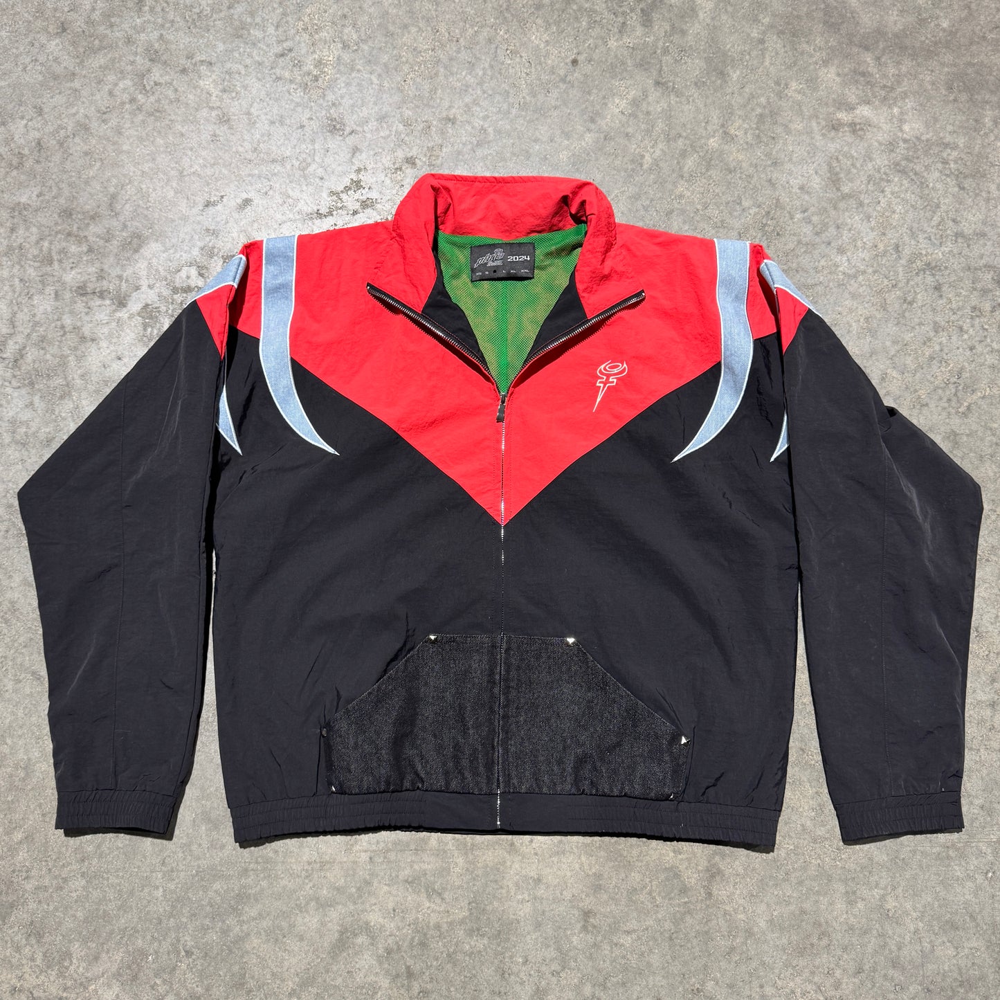 DENIM PATCHWORK WINDBREAKER