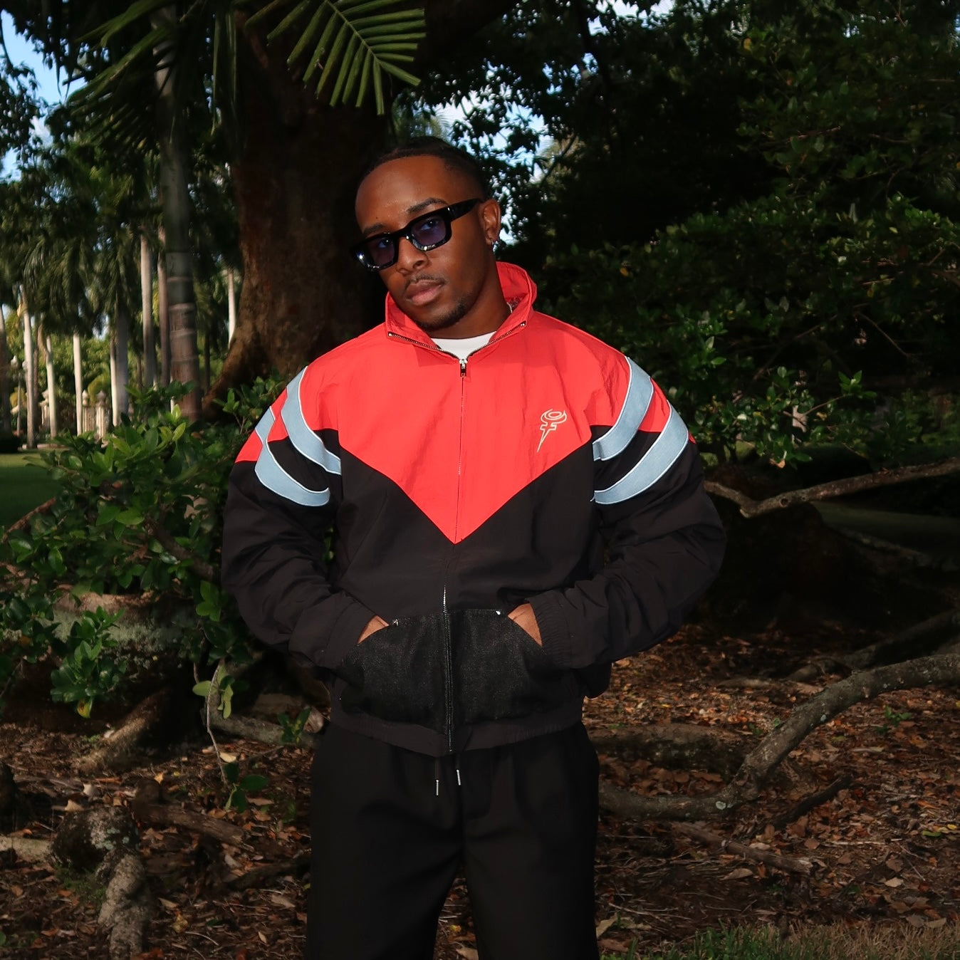 DENIM PATCHWORK WINDBREAKER